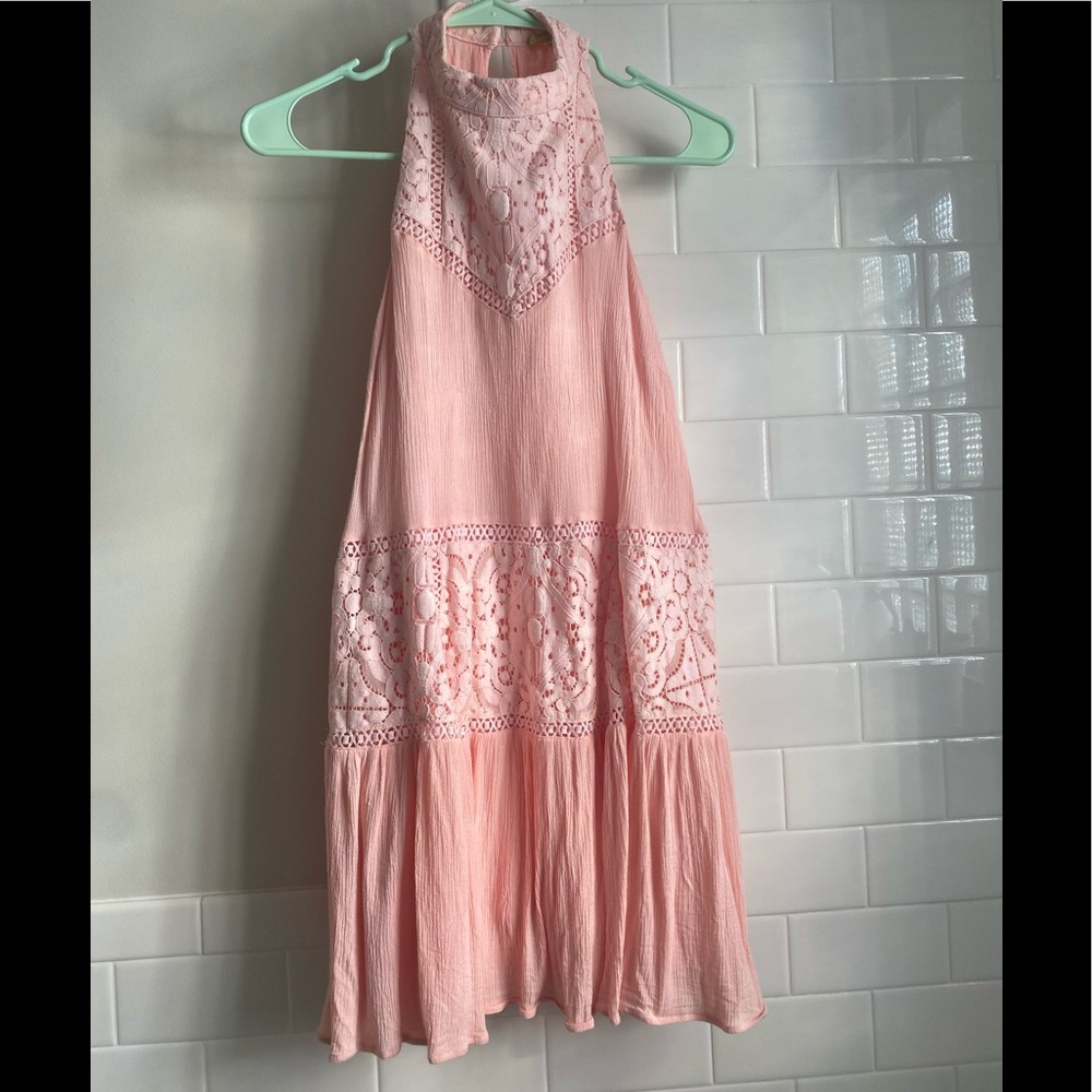 Gianni Bini Pink Boho Dress, Size XS.  Worn a few times- in great condition.
